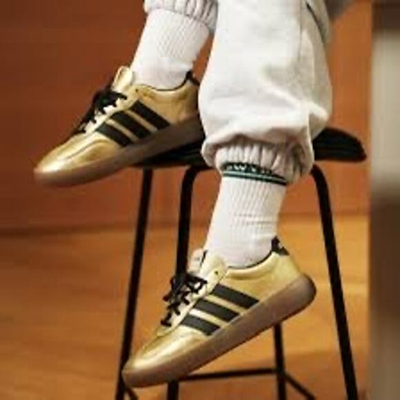 NWT Adidas Women's Barreda Decode Lux Metallic Gold/ Black Casual Sneakers 8.5 - Picture 6 of 7